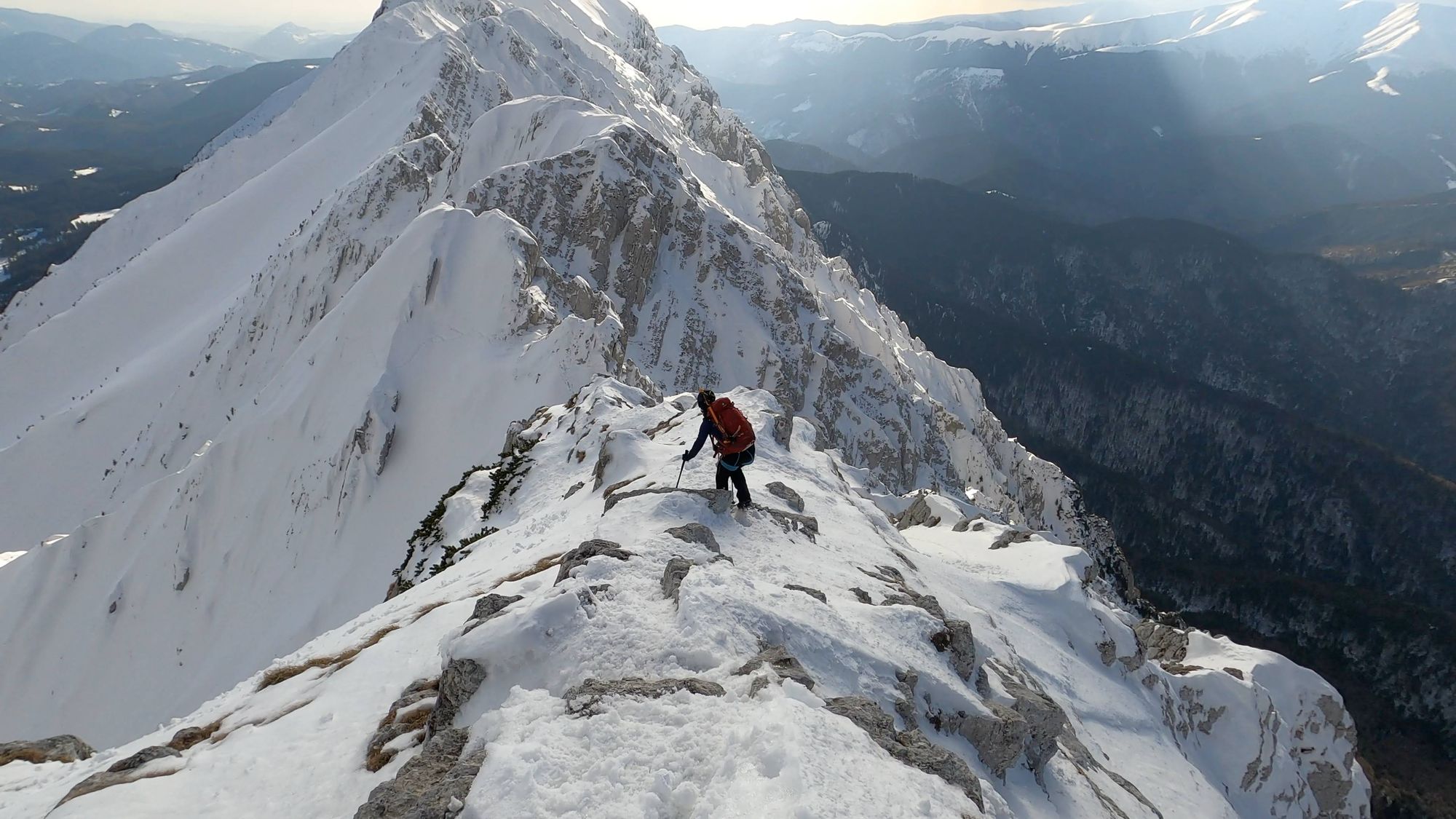 Piatra Craiului: creasta nordică iarna