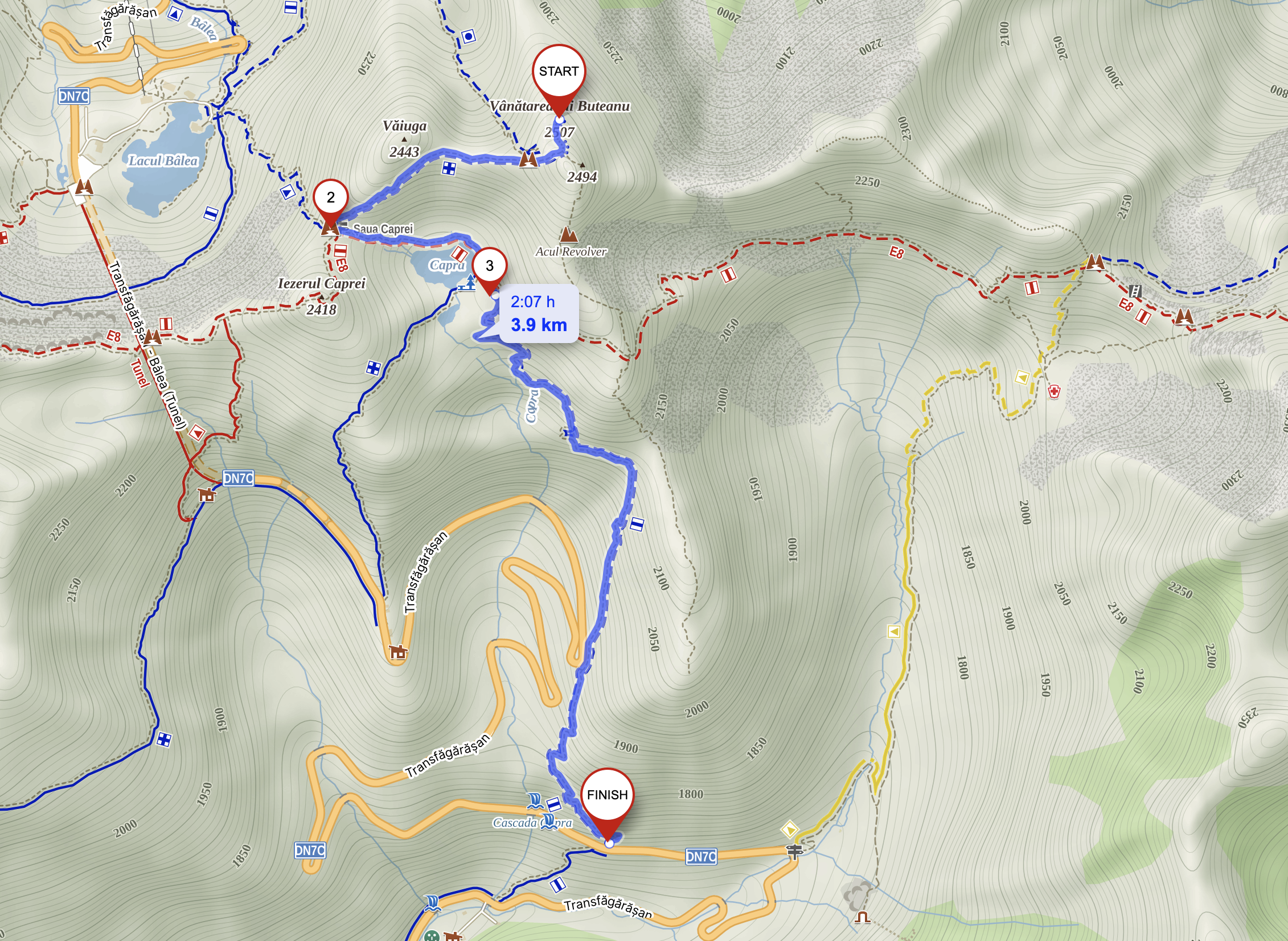Circuit de o zi în Munții Făgăraș: Fereastra Zmeilor - Piciorul Caprei - Acul Revolver - Vf. Capra - Vf. Vânătoarea lui Buteanu - Lacul Capra