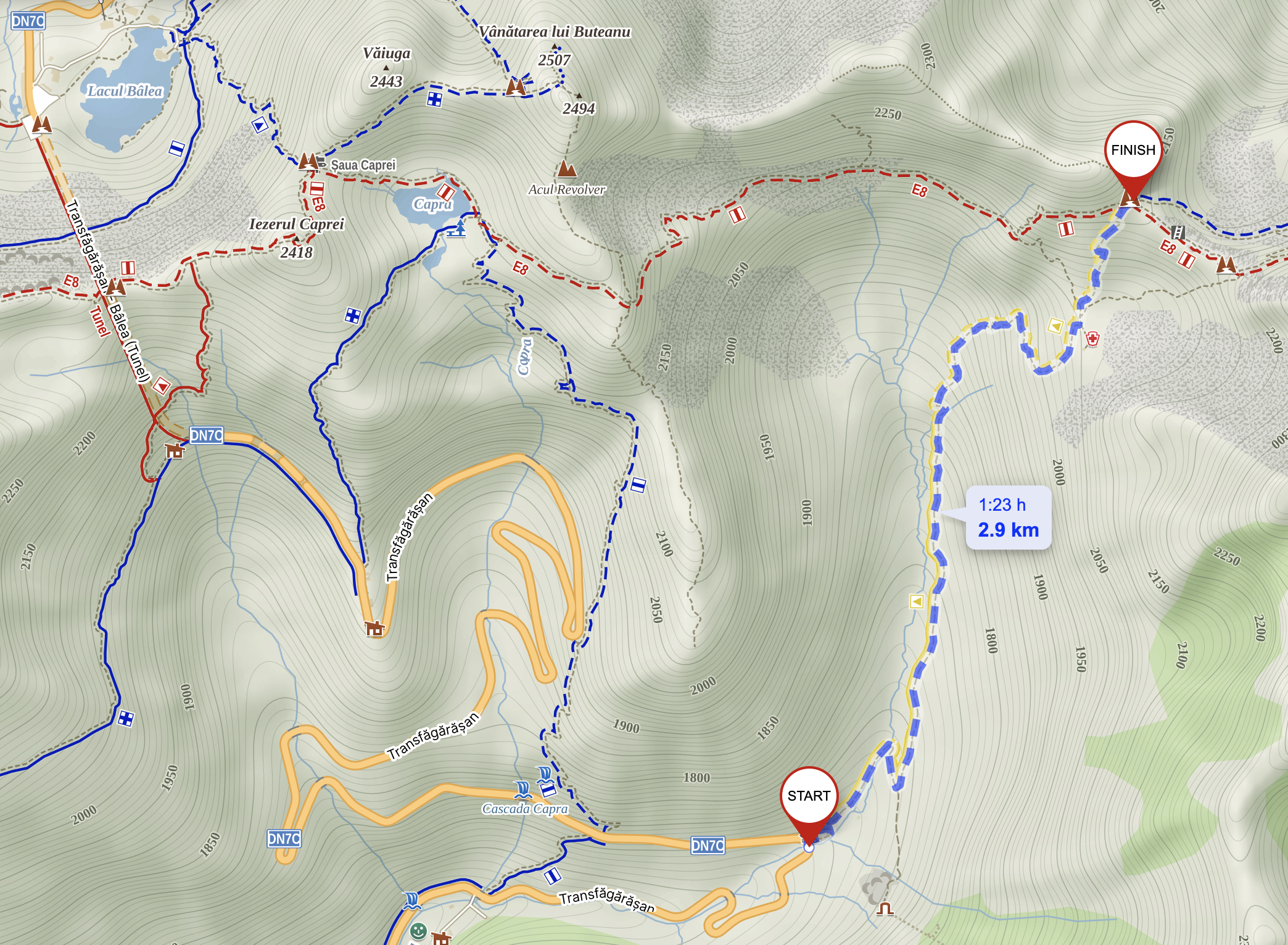 Circuit de o zi în Munții Făgăraș: Fereastra Zmeilor - Piciorul Caprei - Acul Revolver - Vf. Capra - Vf. Vânătoarea lui Buteanu - Lacul Capra