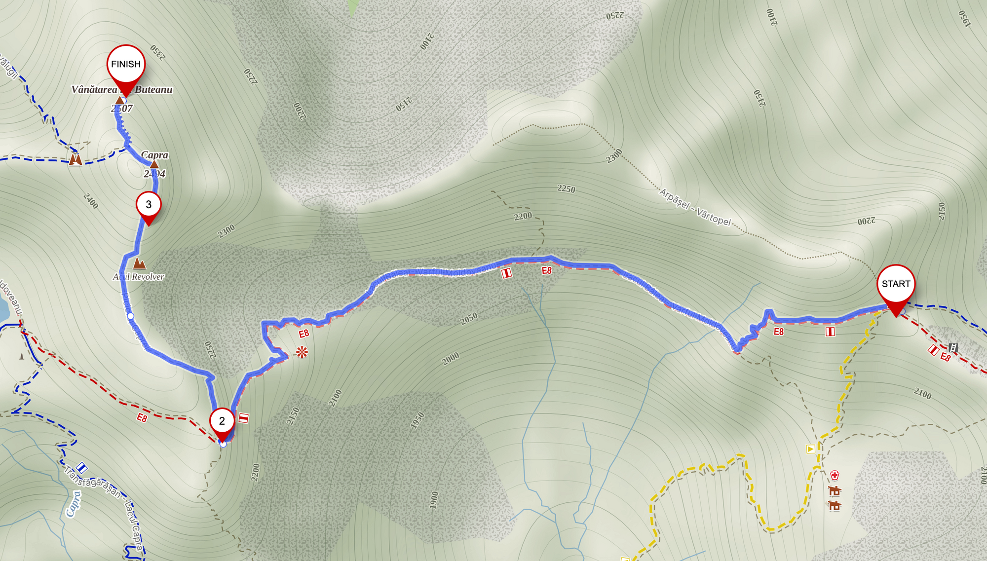 Circuit de o zi în Munții Făgăraș: Fereastra Zmeilor - Piciorul Caprei - Acul Revolver - Vf. Capra - Vf. Vânătoarea lui Buteanu - Lacul Capra