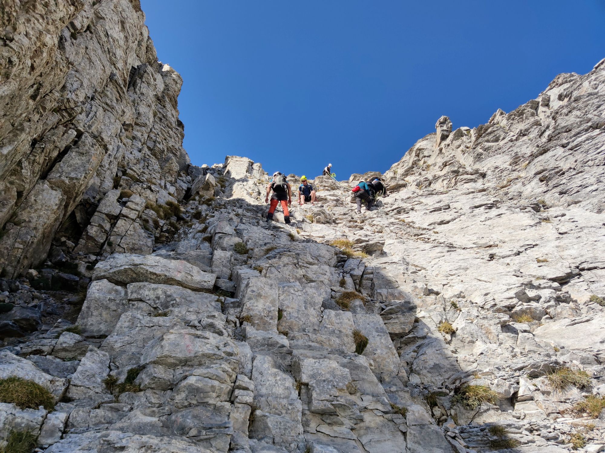 Traseu de o zi pe Muntele Olimp: Prionia - Refugiul A - Zonaria - Culoarul Louki - Mytikas - Skala - Skolio și înapoi