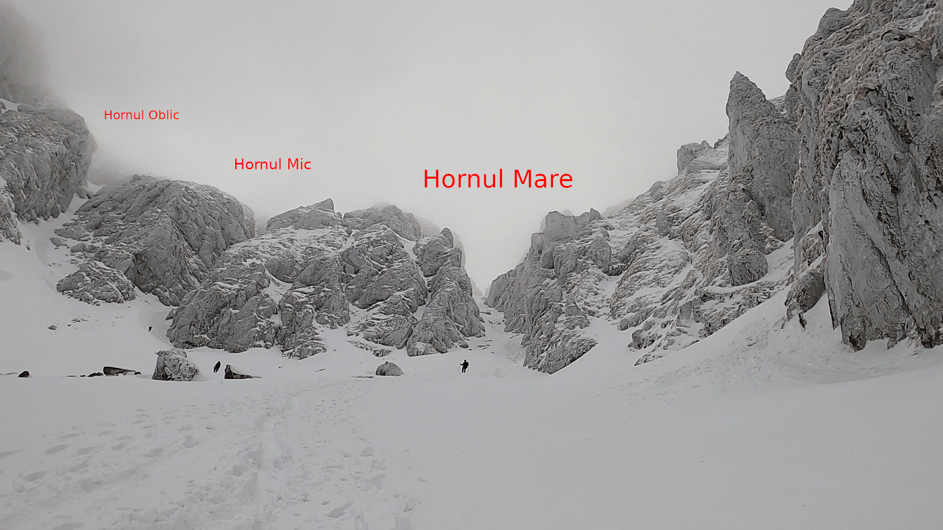 Cabana Mălăiești - Vârful Omu prin Hornul Mare al Mălăieștilor - traseul de iarnă spre Omu