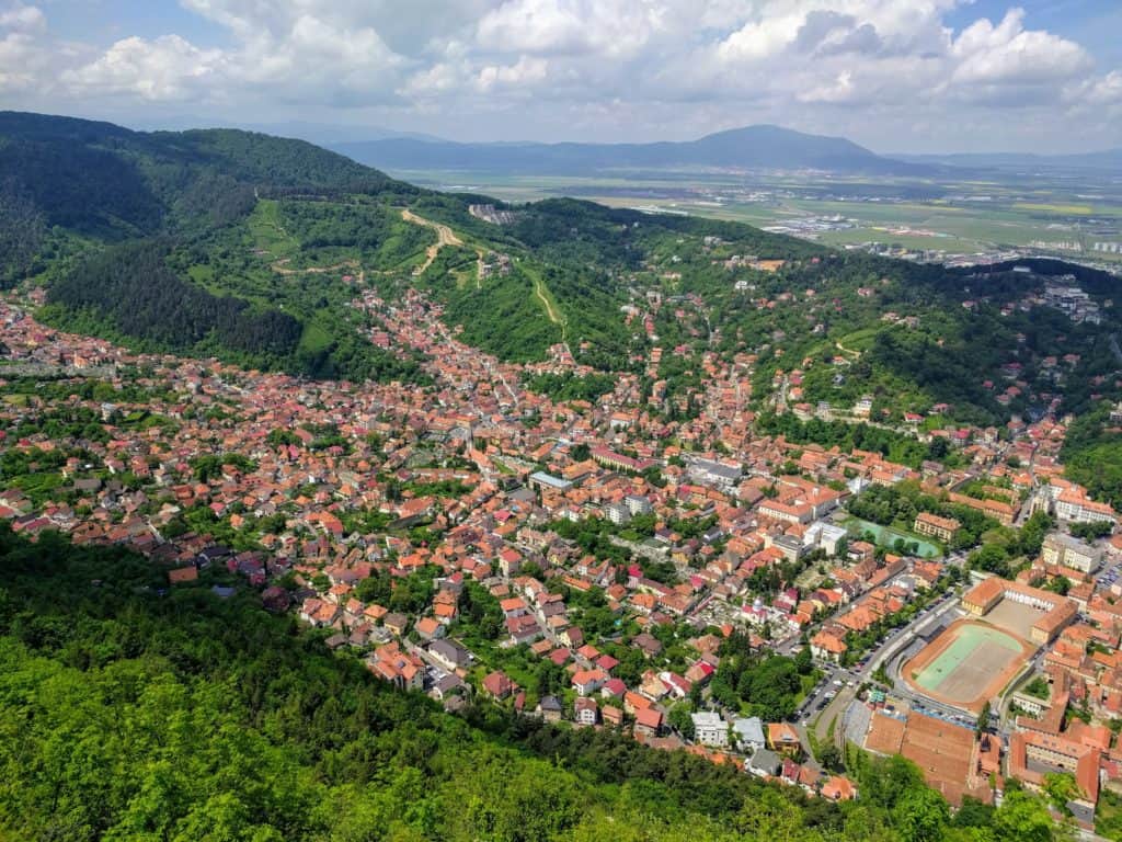 Brașovul văzut de sus, de pe Muntele Tâmpa